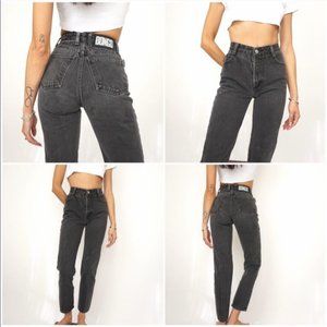 Rare Vintage Bongo Faded Black High Waisted Mom Denim Jean
